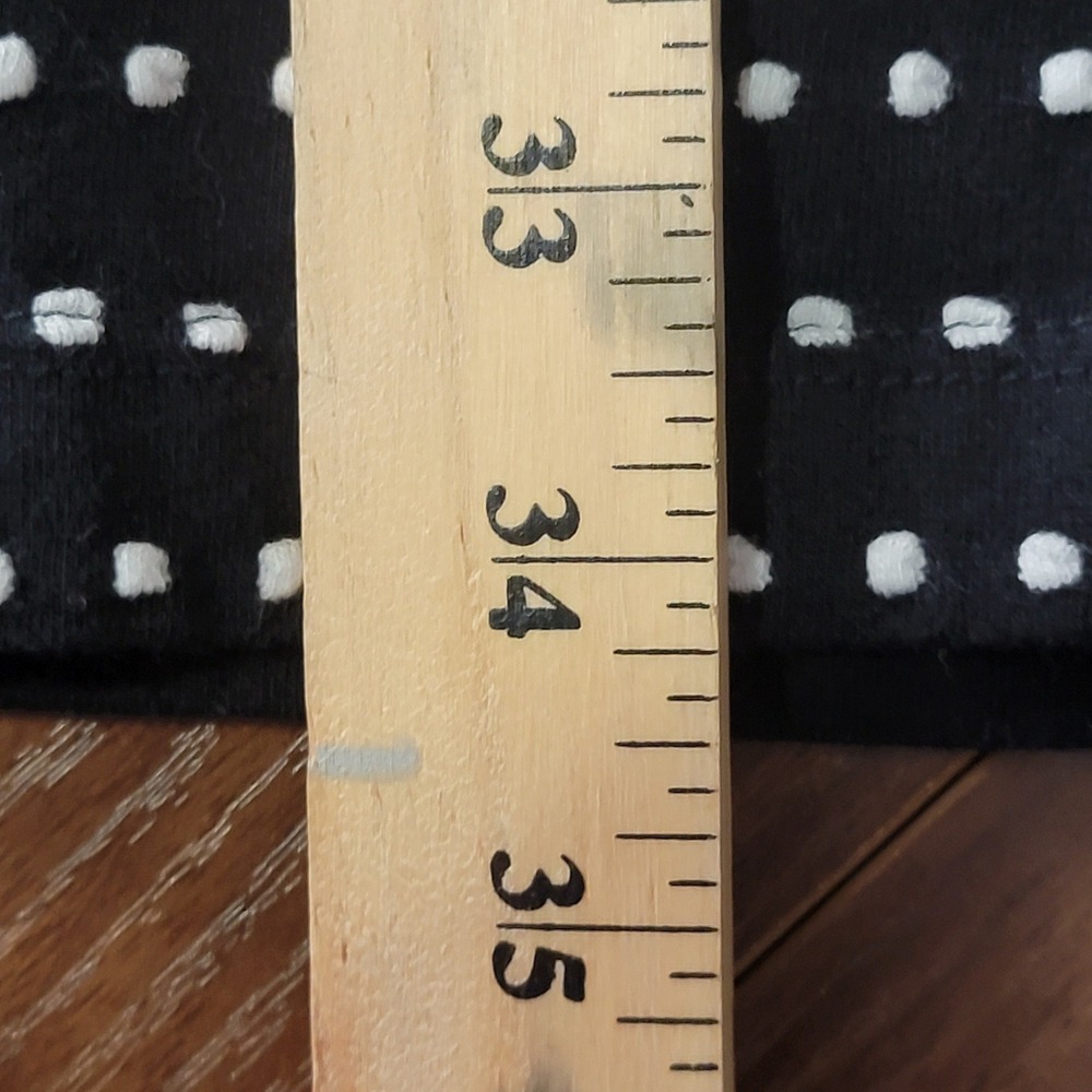 Loft T-Shirt Dress Womens Large Tall Black White Polka Dot V-Neck Short Sleeve - Picture 8 of 8